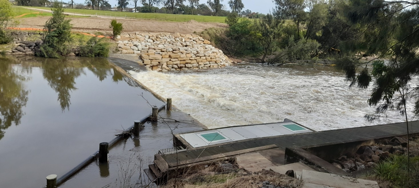 Camden Weir erosion repairs completed June 2025
