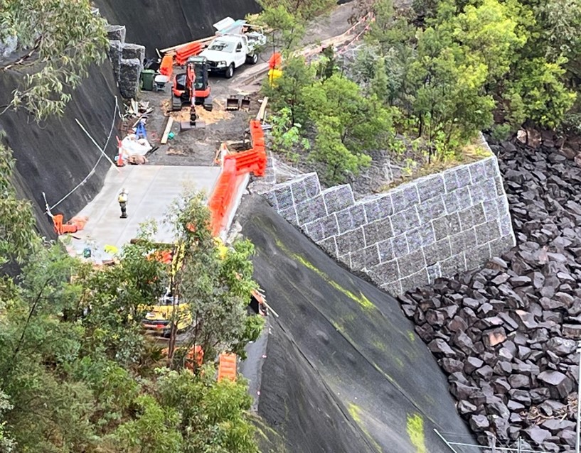 Permanent crane pad has been constructed