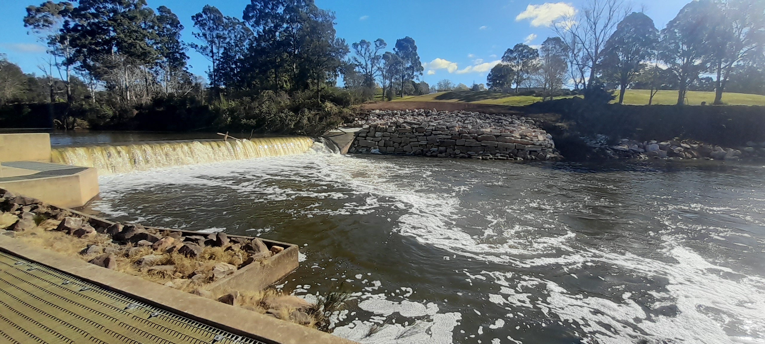 Sharpes Weir erosion repairs completed July 2025