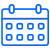 Blue phone appointment icon