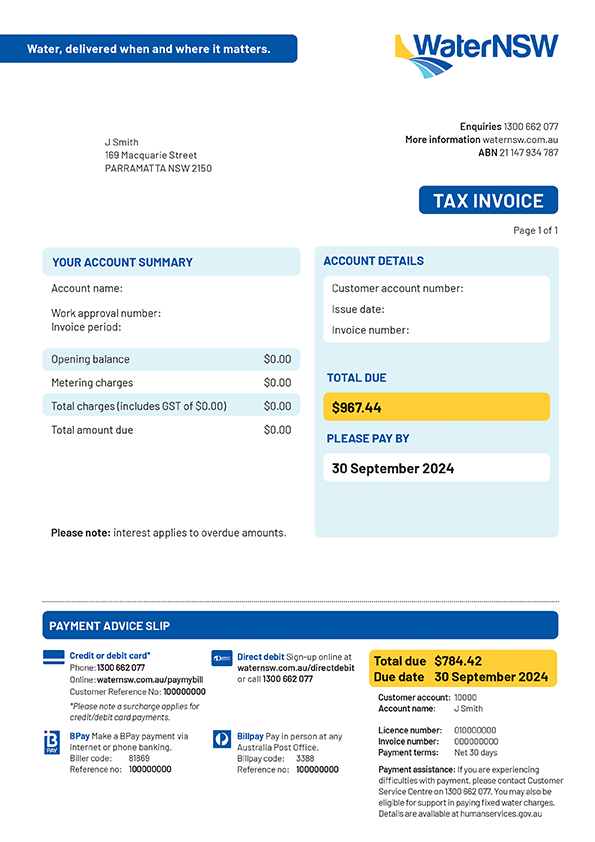 Bill explainer for metering