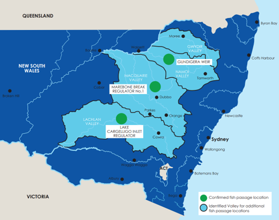 Fishways program map