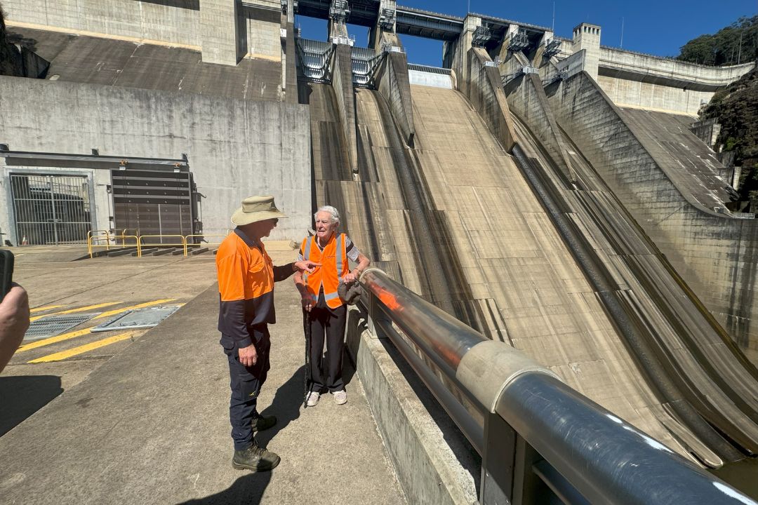 Freddie near spillway